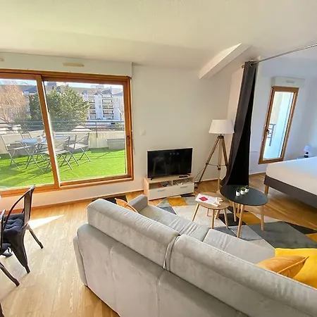 Grand Studio, Belle Terrasse Avec Vue Nantes Exterior photo